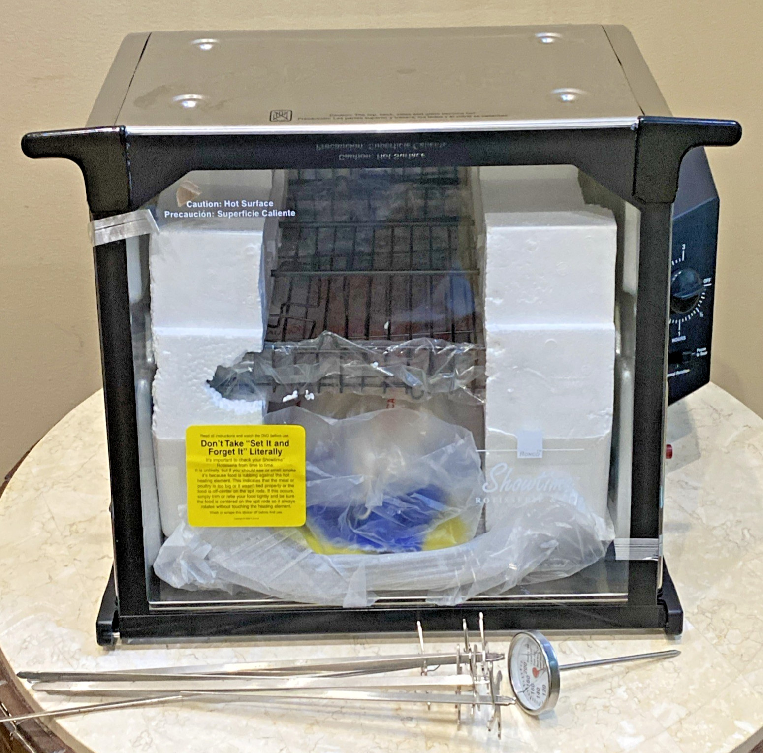 Ronco Showtime Model 4000 Rotisserie & BBQ Oven W/Accessories - NEW NO BOX READ Ronco Showtime Model 4000 Rotisserie & BBQ Oven W/Accessories - NEW NO BOX READ