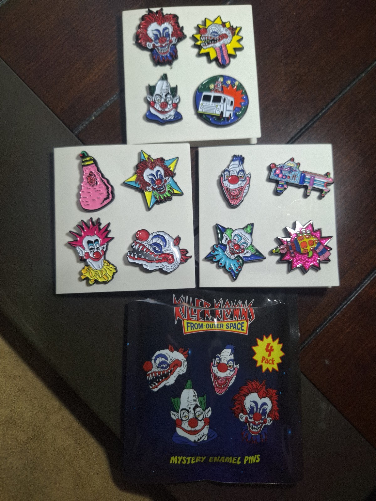 KILLER KLOWNS FROM OUTER SPACE MYSTERY ENAMEL PINS Complete Set 12 Chase W/bags KILLER KLOWNS FROM OUTER SPACE MYSTERY ENAMEL PINS Complete Set 12 Chase W/bags