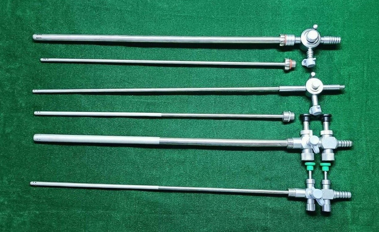 4pc Laparoscopic Suction Irrigation Cannula 10-5mm Reusable Surgical Instruments
