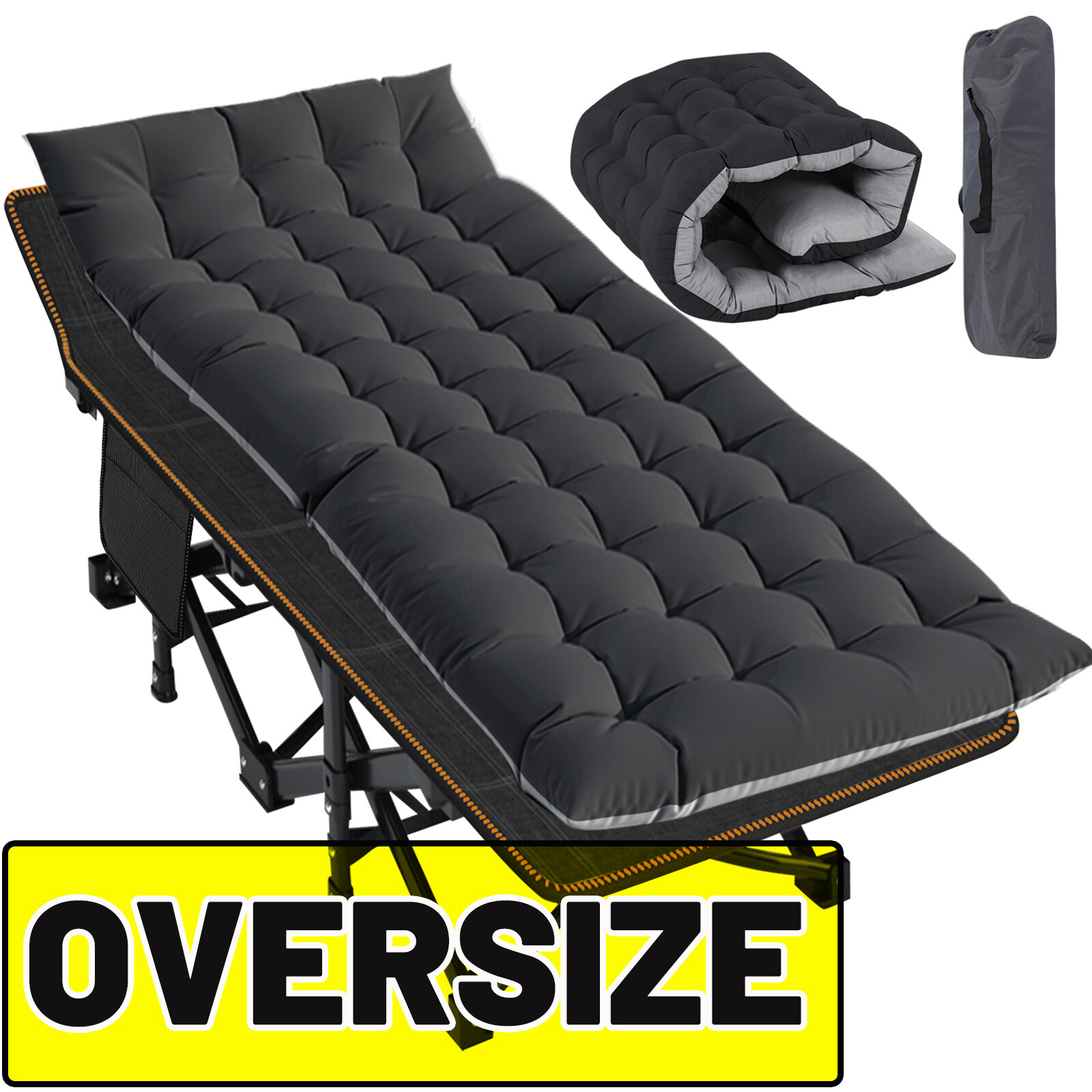 SLSY Oversized Camping cots for Adults,900lbs,XL Large Sleeping Cots 32''Wide