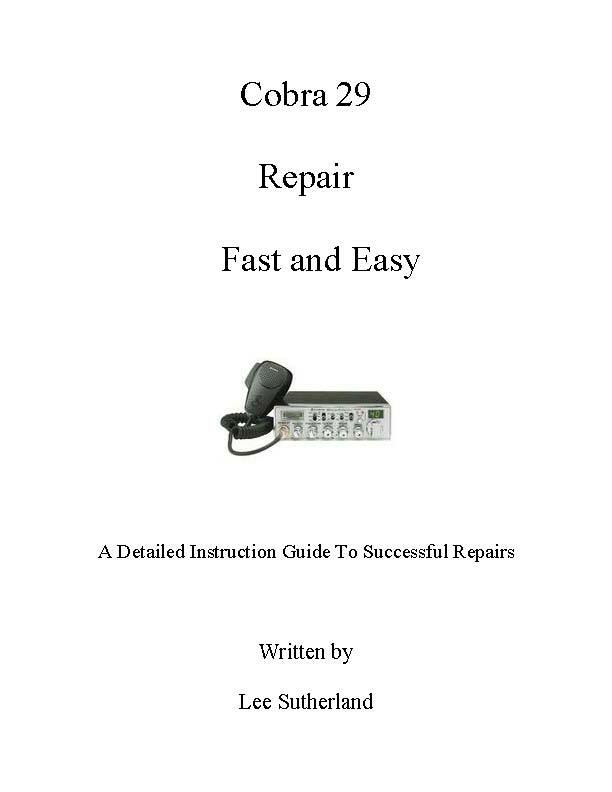 Cobra 29 Repair book Cobra 29 Repair book