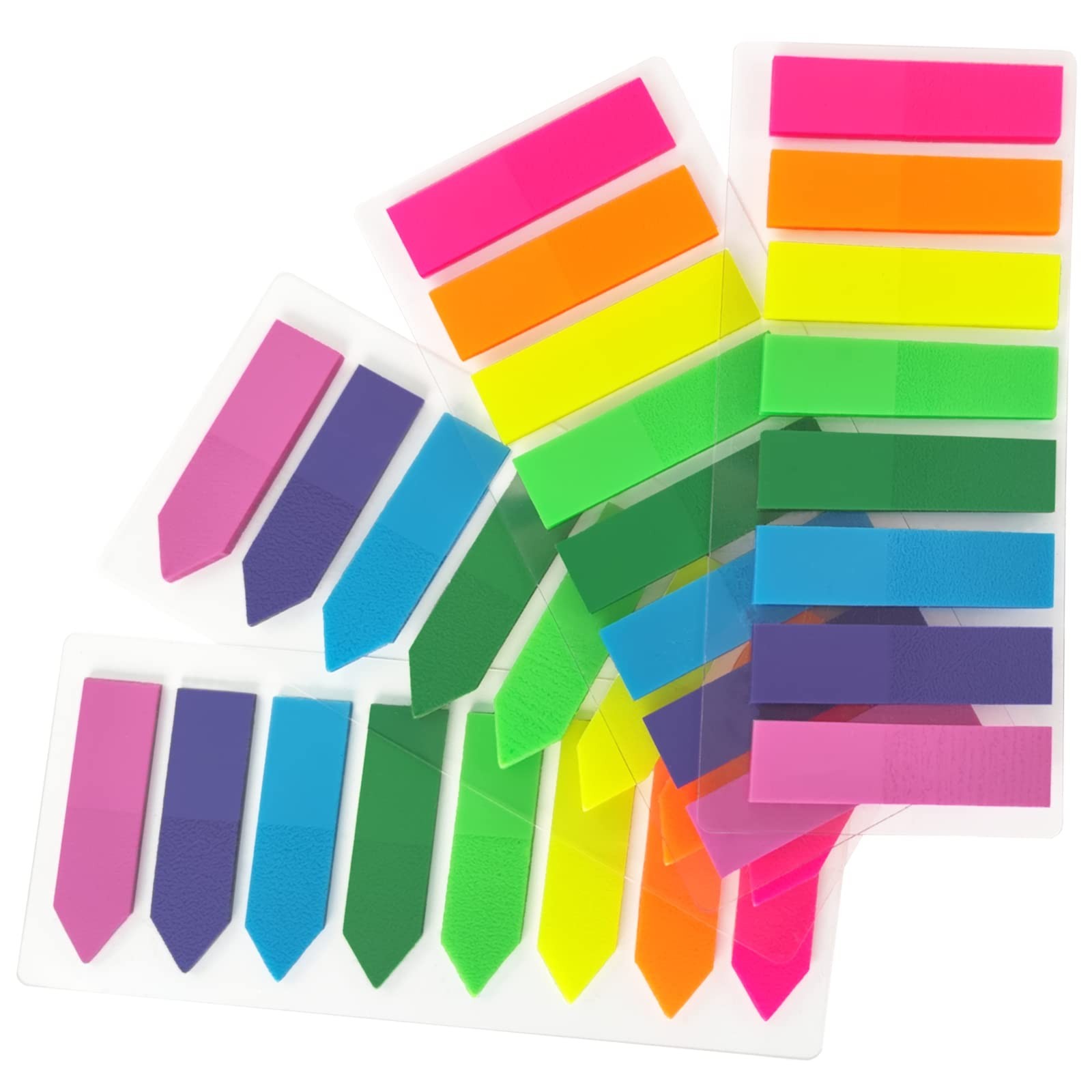 800pcs Translucent Sticky Tabs Arrow Flags,Fluorescent Page Markers in 8 Colors
