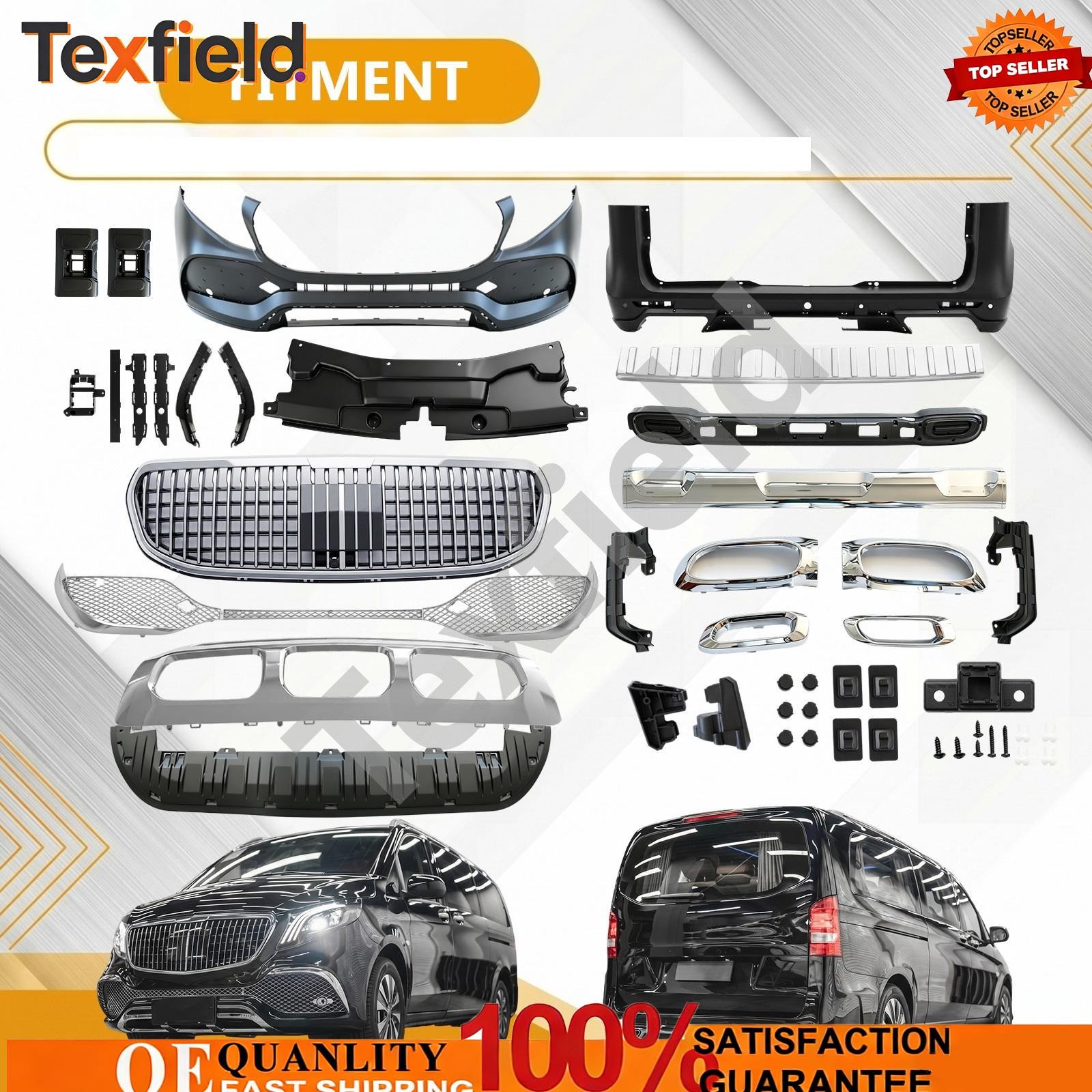 Fit For 2016-2023 Mercedes  Benz W447 V CLASS Metris To Maybach Style Complete B