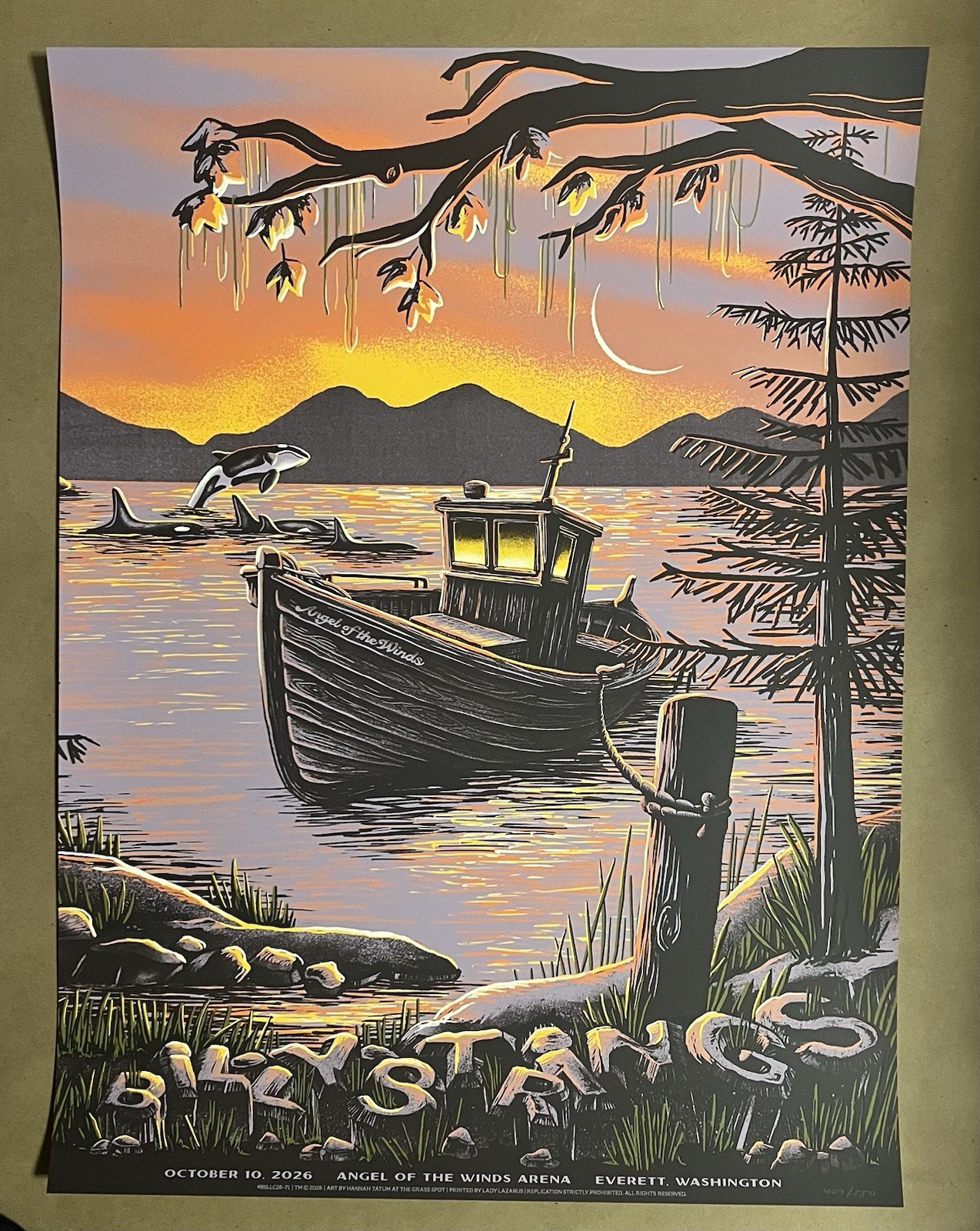 Billy Strings Angel Of The Winds SE Poster Print; 10/10/26; Everett, WA 🔥⚓️🔥 Billy Strings Angel Of The Winds SE Poster Print; 10/10/26; Everett, WA 🔥⚓️🔥