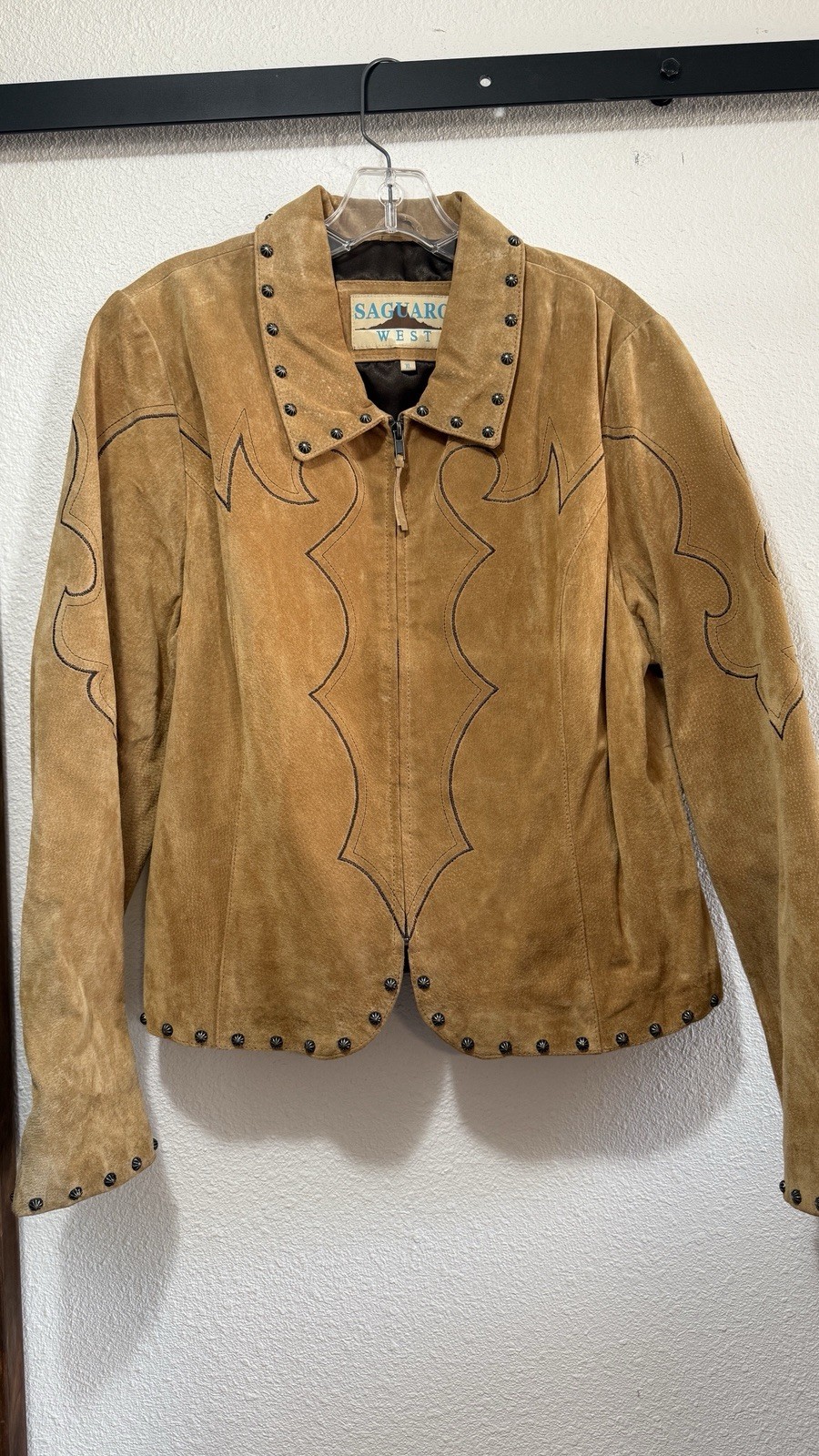 Saguaro West Women’s Brown Western Studded Embroidered Zip Jacket XL Saguaro West Women’s Brown Western Studded Embroidered Zip Jacket XL