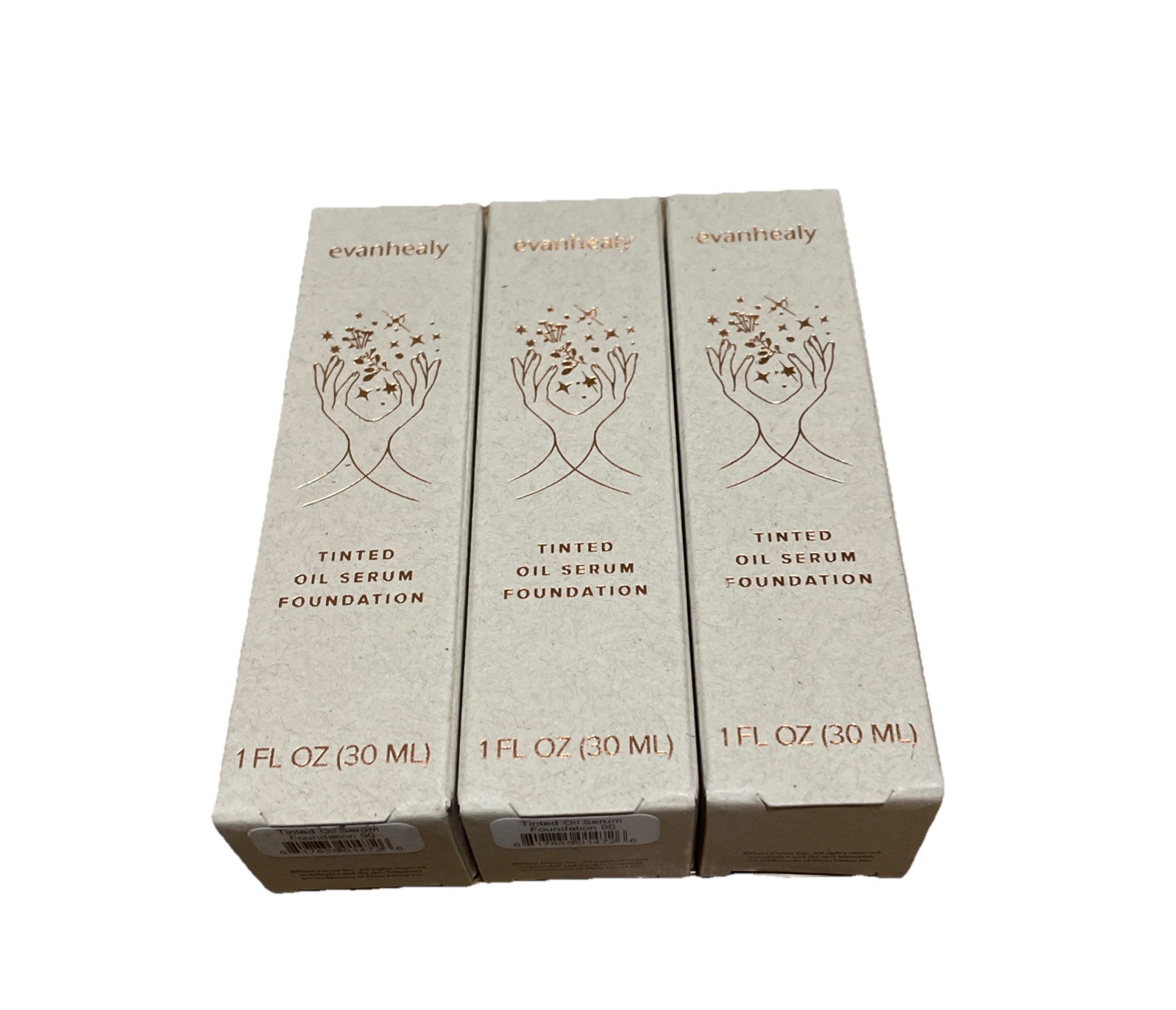 evanhealy Tinted Oil Serum Foundation Shade 90 Make Up LOT OF 3 NIB Evan Healy evanhealy Tinted Oil Serum Foundation Shade 90 Make Up LOT OF 3 NIB Evan Healy