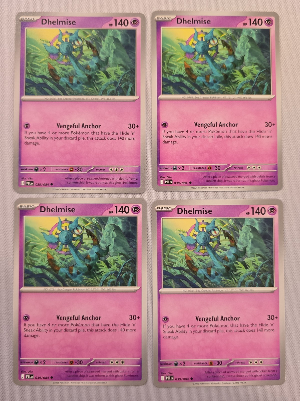 4x Dhelmise 039/084 Me05: Pitch Black Regular Playset 4x Dhelmise 039/084 Me05: Pitch Black Regular Playset