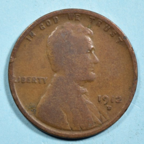 1912 D Lincoln Wheat Cent ~ G/VG VERY GOOD ~ Bronze Penny 1c Coin 1912 D Lincoln Wheat Cent ~ G/VG VERY GOOD ~ Bronze Penny 1c Coin