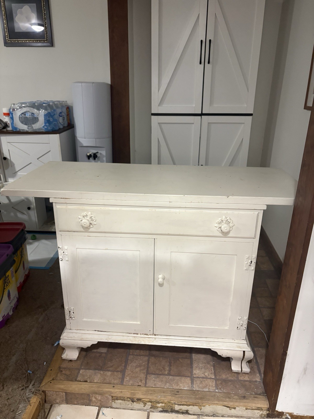 Vintage Farmhouse Sideboard Buffet Cabinet Wooden Credenza with Storage Vintage Farmhouse Sideboard Buffet Cabinet Wooden Credenza with Storage