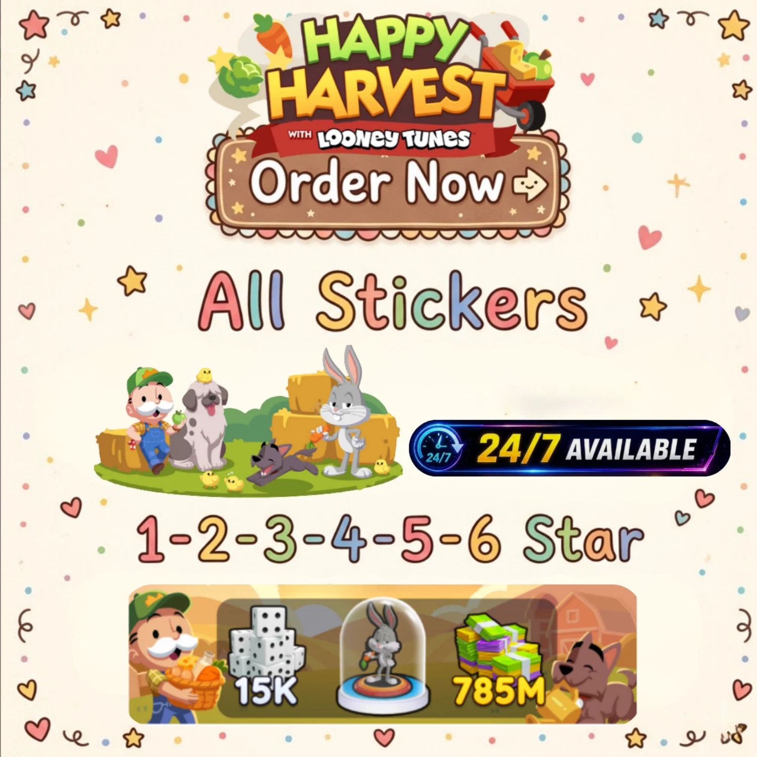 Mono_poly_Go - Happy Harvest All stickers 1-2-3-4-5-6 Star⭐(FAST) Mono_poly_Go - Happy Harvest All stickers 1-2-3-4-5-6 Star⭐(FAST)