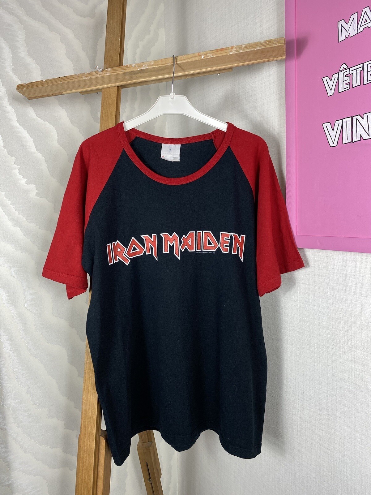Rare Iron Maiden Logo Promo  2005 Vintage T Shirt Rock Band Tee Skull Y2K Merch