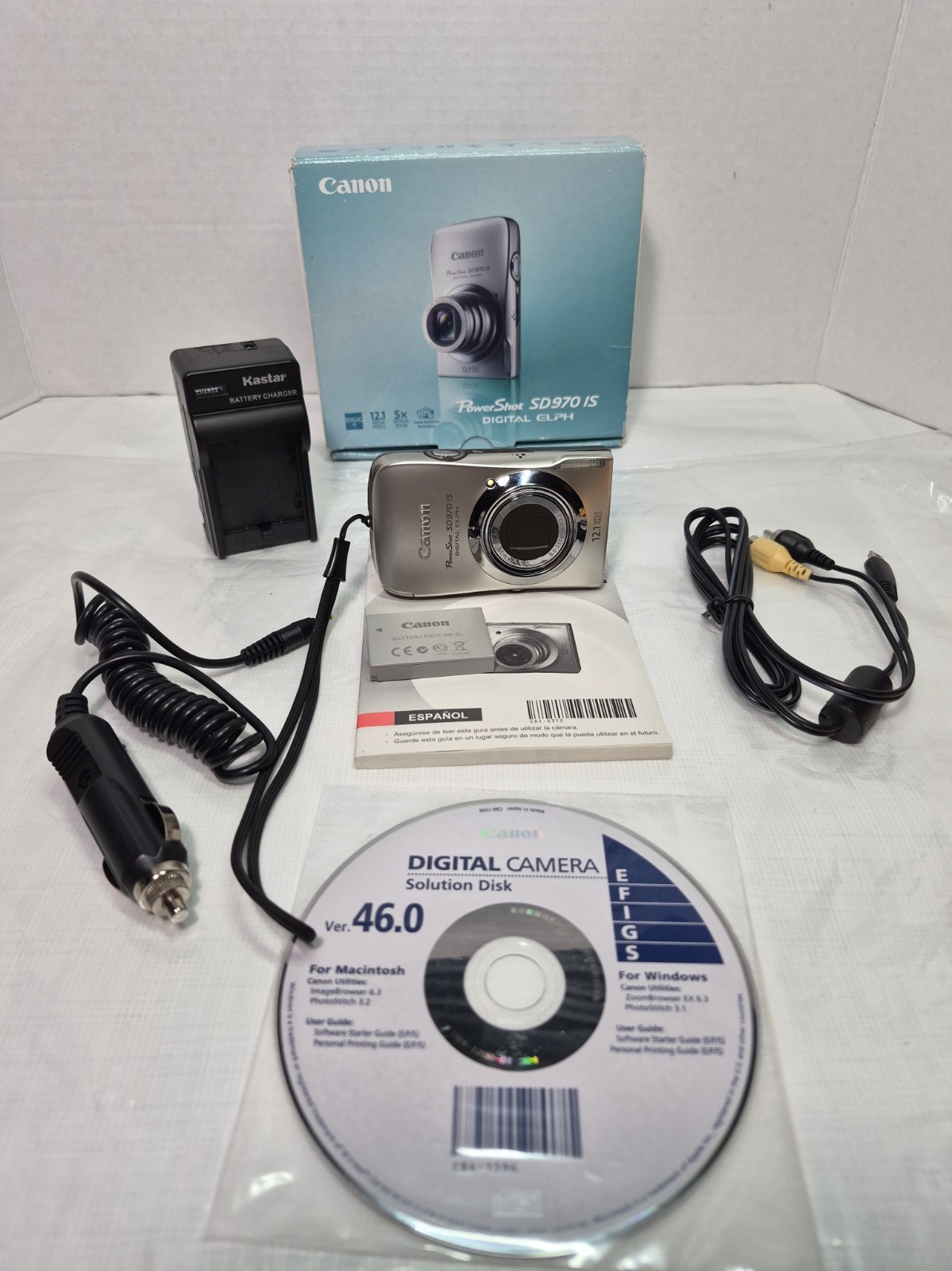Canon PowerShot 12.1MP SD970 IS Digital ELPH Camera Battery Charger Original Box Canon PowerShot 12.1MP SD970 IS Digital ELPH Camera Battery Charger Original Box