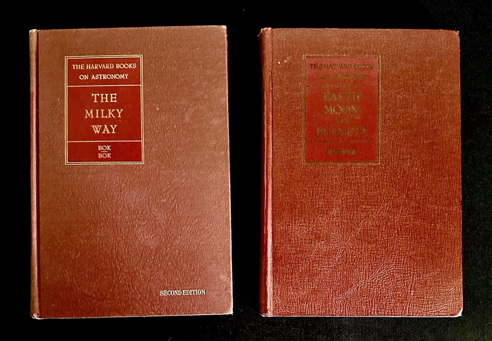 1945 Harvard Astronomy 2 Book Set HC Sara Kolb Danner Provenance Bok Whipple