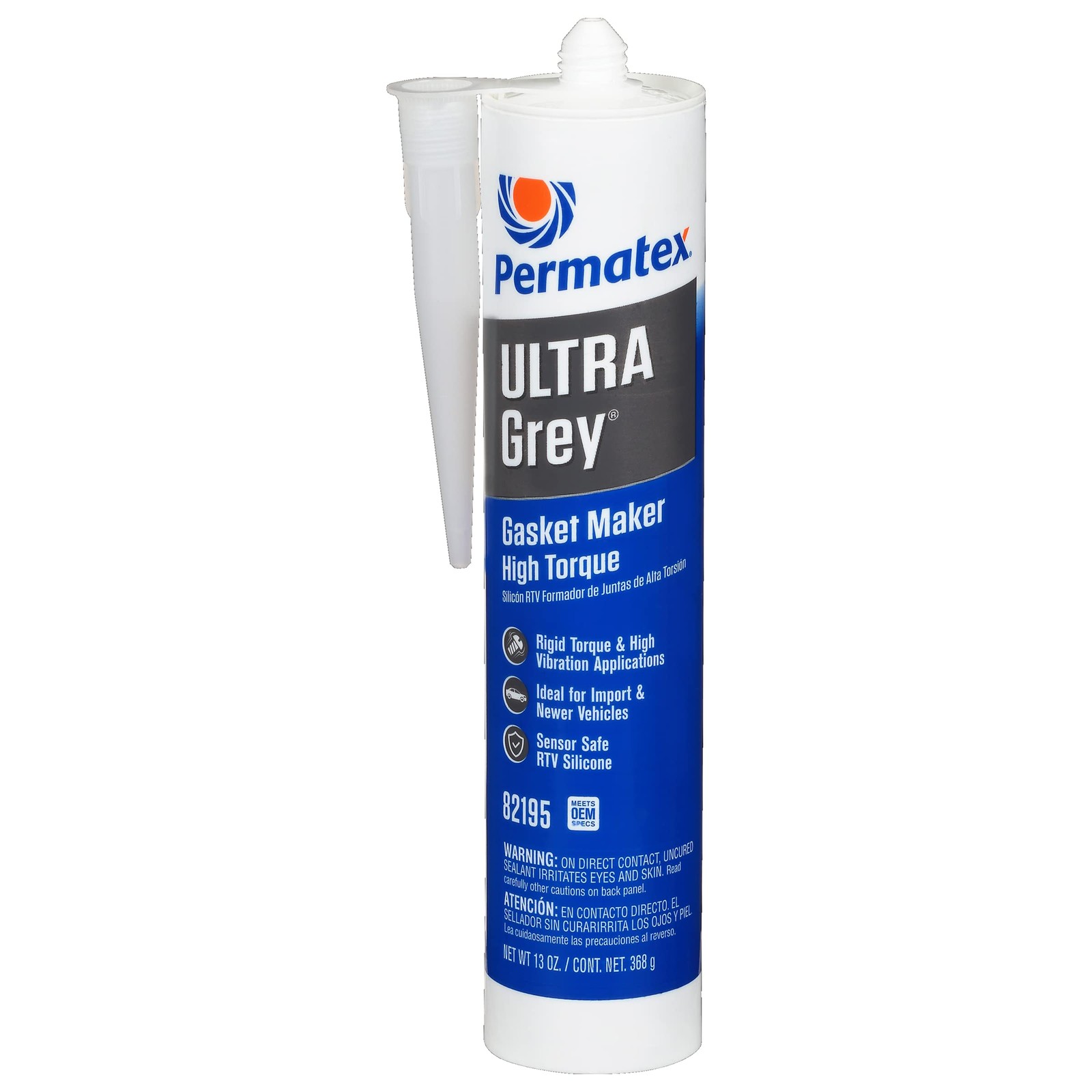Permatex 82195 Ultra Grey Rigid High-Torque RTV Silicone Gasket Maker, 13 oz. Permatex 82195 Ultra Grey Rigid High-Torque RTV Silicone Gasket Maker, 13 oz.