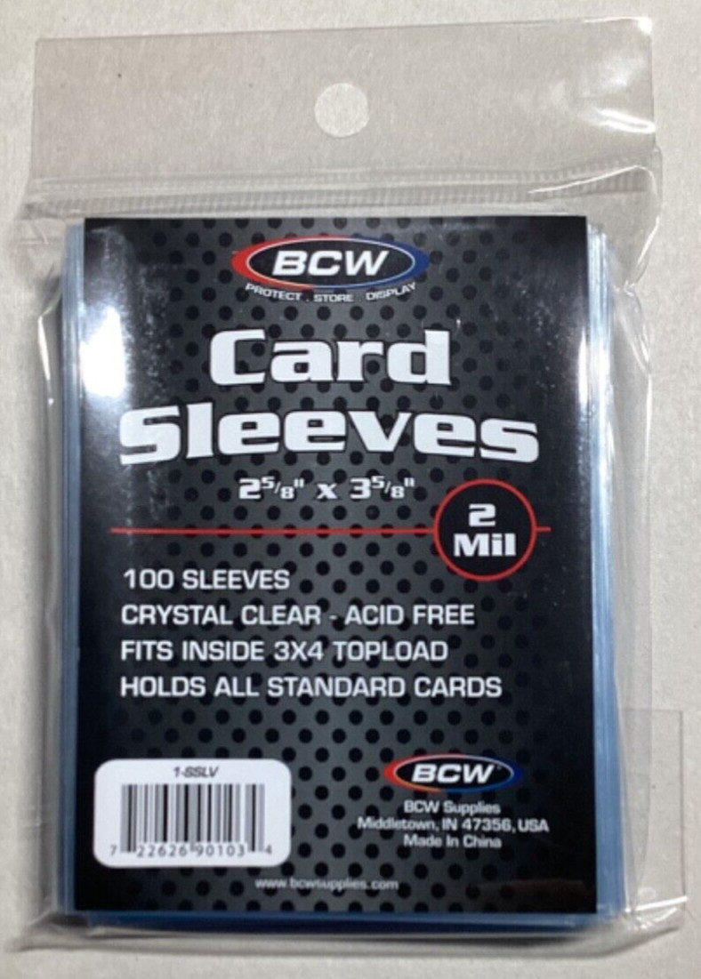 BCW Trading Card Sleeves 1 Unopened pack of 100 With Tracking