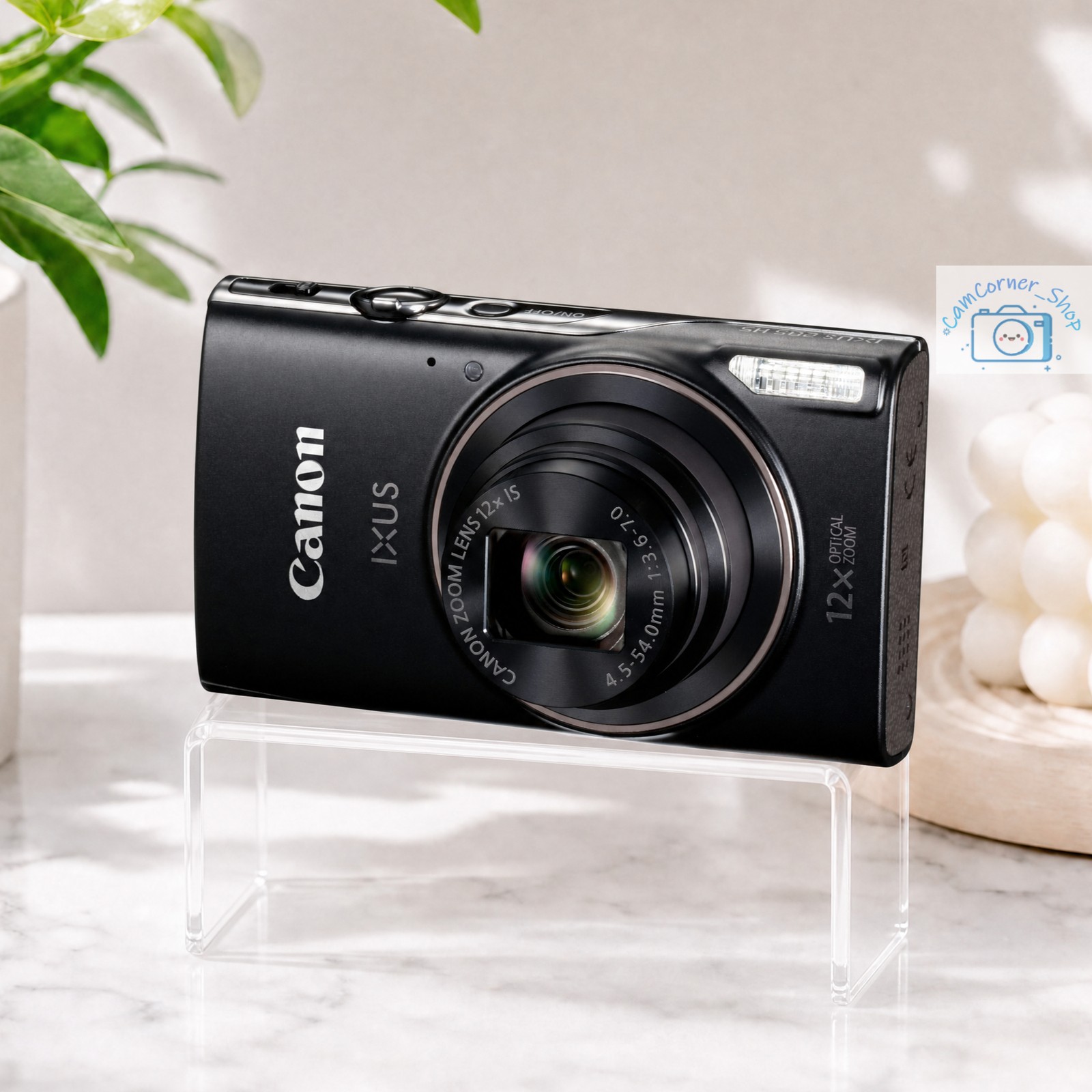 Canon PowerShot IXUS 285 HS Digital Camera Black 20.2MP 12x Zoom Wi-Fi Compact