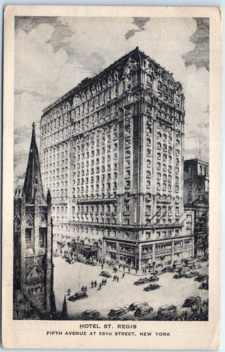 Postcard - Hotel St. Regis, 5th Avenue at 55th Street, New York, USA