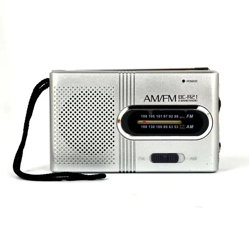 Portable AM FM Mini Radio Emergency Pocket Radio Speaker Battery Operated Travel