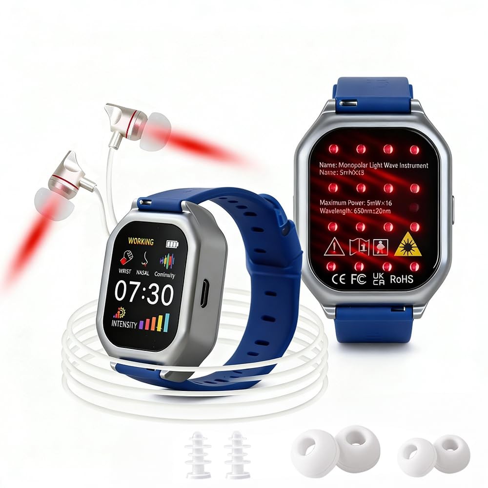 2026 Upgraded 3in1 Red Light Therapy Watch for Ears, Nose & Wrist – Multifunc...
