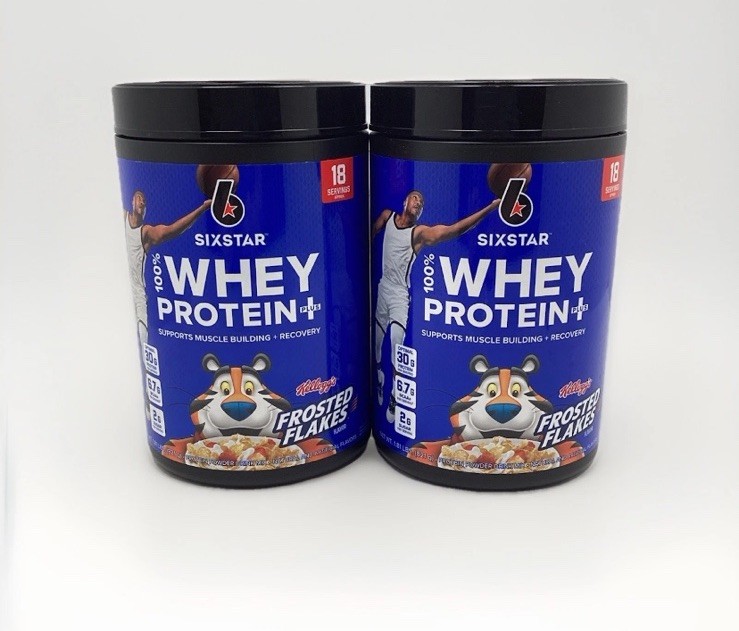 2X SIXSTAR 100% WHEY PROTEIN PLUS FROSTED FLAKES 1.81 LBS. EA EXP 02/2027+ 2X SIXSTAR 100% WHEY PROTEIN PLUS FROSTED FLAKES 1.81 LBS. EA EXP 02/2027+