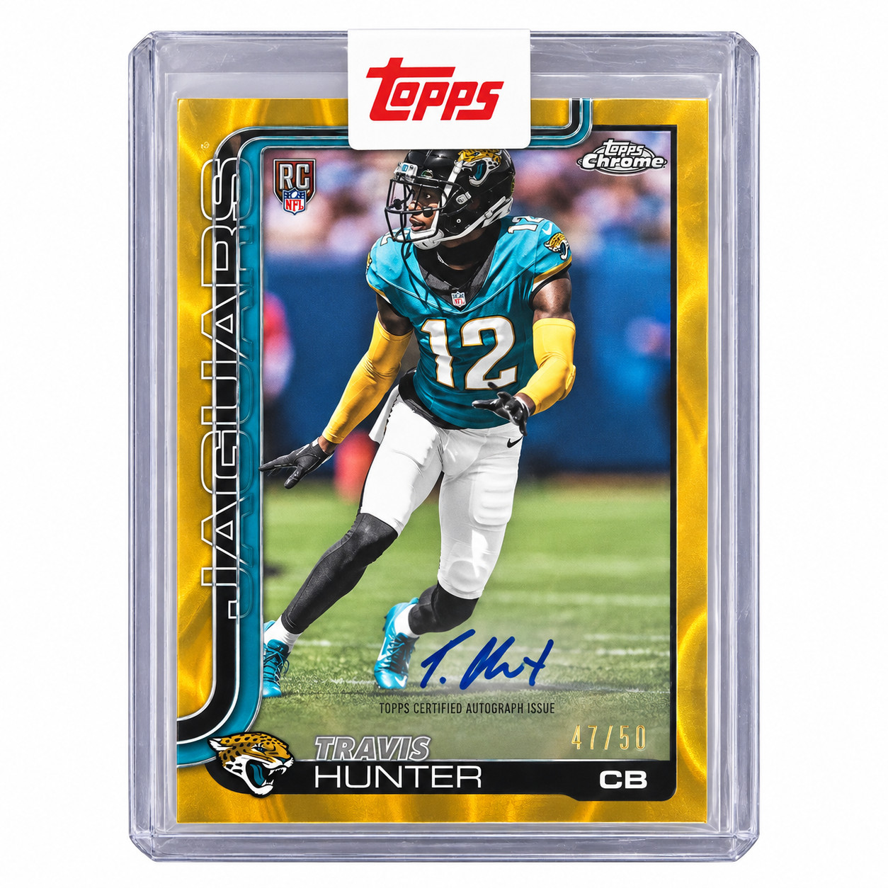 2025 Topps Chrome - Rookie Travis Hunter Gold Lava Auto /50 Topps Sealed