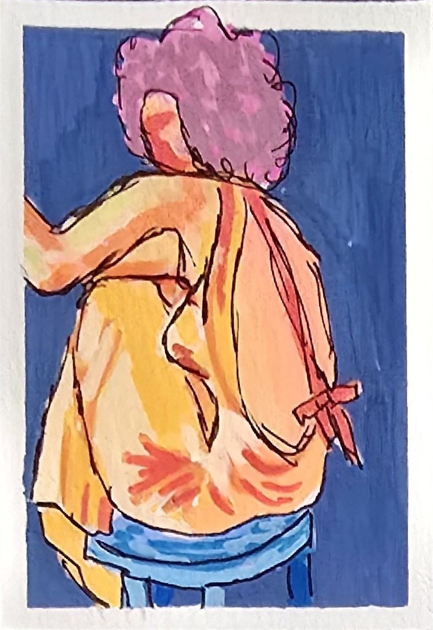 ACEO ATC OOAK Original Painting Figure \ ACEO ATC OOAK Original Painting Figure \