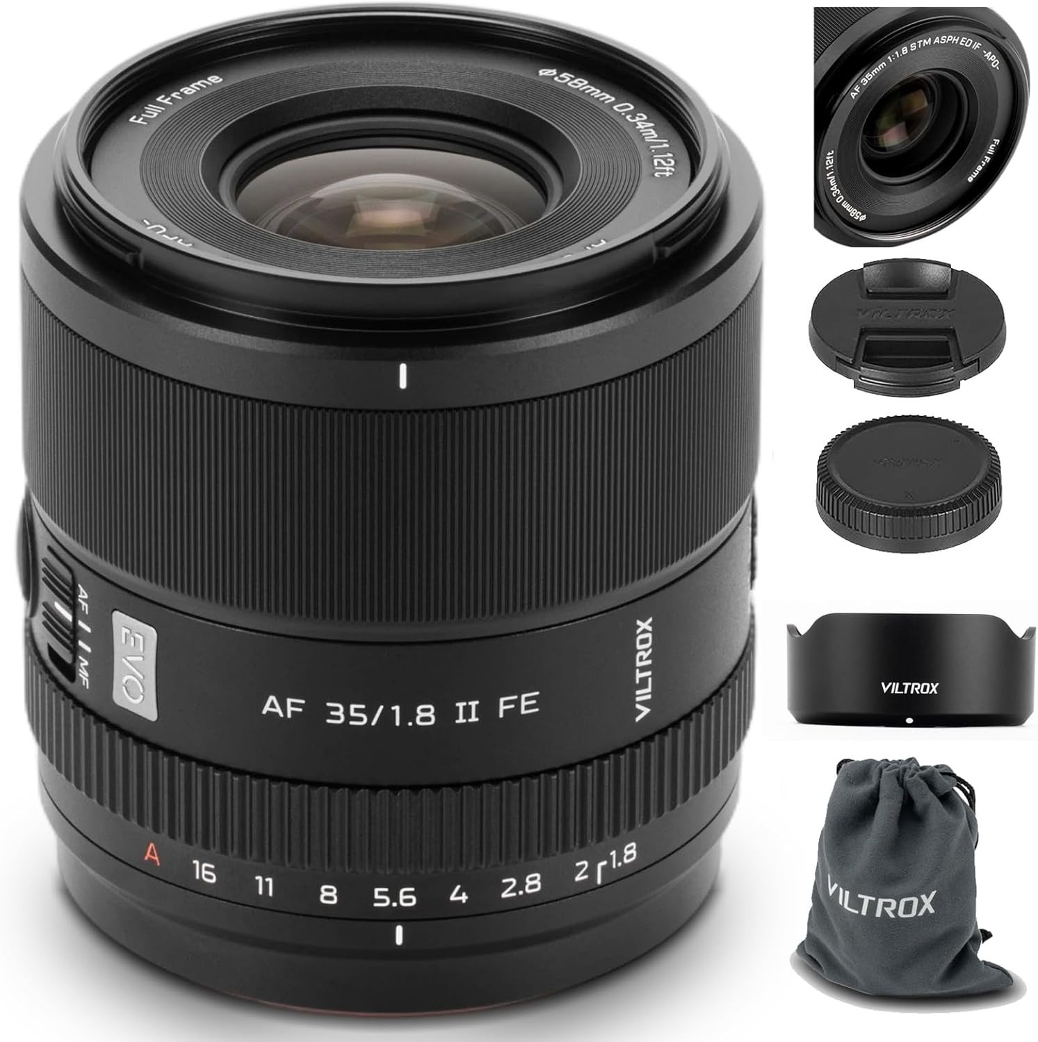 US VILTROX 35mm F1.8 II EVO FE APO Lens for Sony E-Mount Cameras