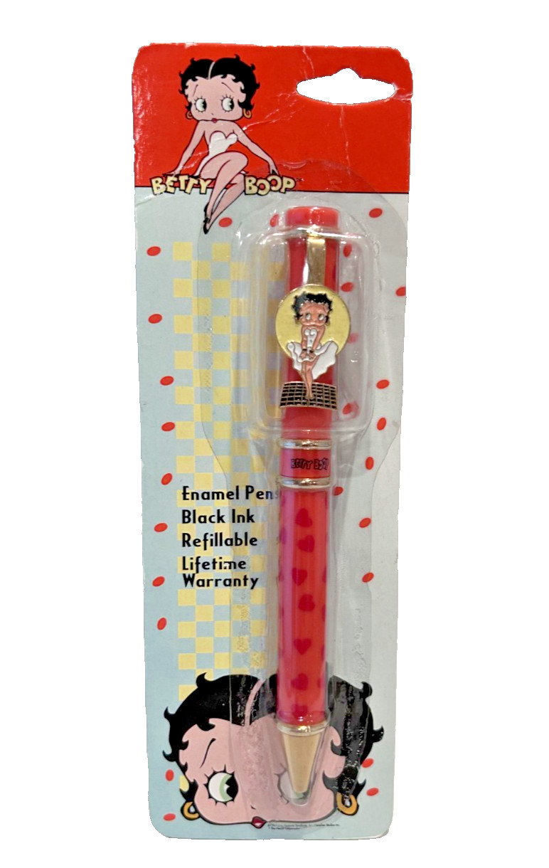 VTG Betty Boop Enamel Pen Black Ink Refillable Hearts 1997 NEW SEALED VTG Betty Boop Enamel Pen Black Ink Refillable Hearts 1997 NEW SEALED
