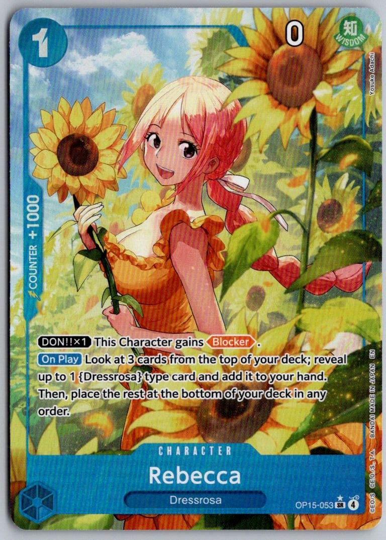 Rebecca (Alternate Art) OP15-053 Adventure on Kami\'s Island One Piece NM Rebecca (Alternate Art) OP15-053 Adventure on Kami\'s Island One Piece NM