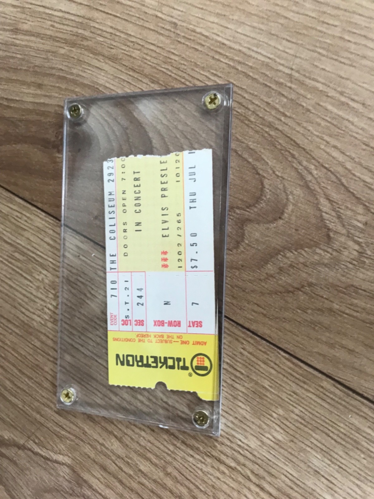 elvis presley concert ticket elvis presley concert ticket