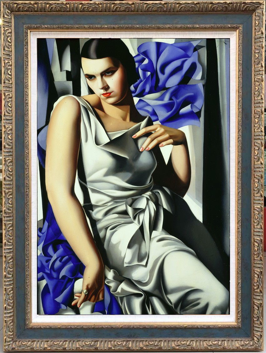 Hand Painted Oil Painting art Tamara de Lempicka Reproduction woman On Canvas Hand Painted Oil Painting art Tamara de Lempicka Reproduction woman On Canvas