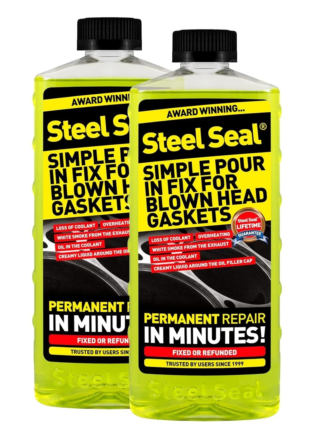 Steel Seal Blown Head Gasket Fix Repair Sealer - 6 Cylinder Steel Seal Blown Head Gasket Fix Repair Sealer - 6 Cylinder
