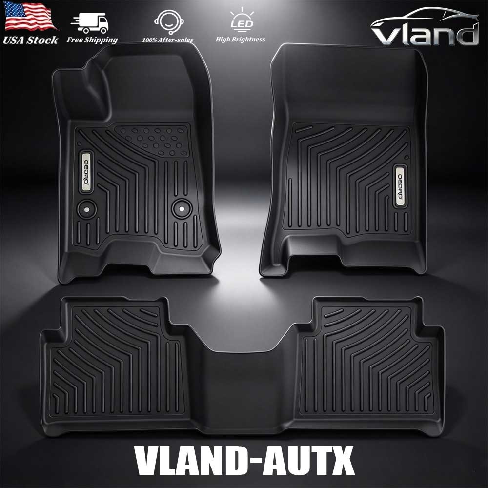 For 2023-2026 Chevy Colorado/GMC Canyon OEDRO Floor Mats TPE Liners All-Weather For 2023-2026 Chevy Colorado/GMC Canyon OEDRO Floor Mats TPE Liners All-Weather
