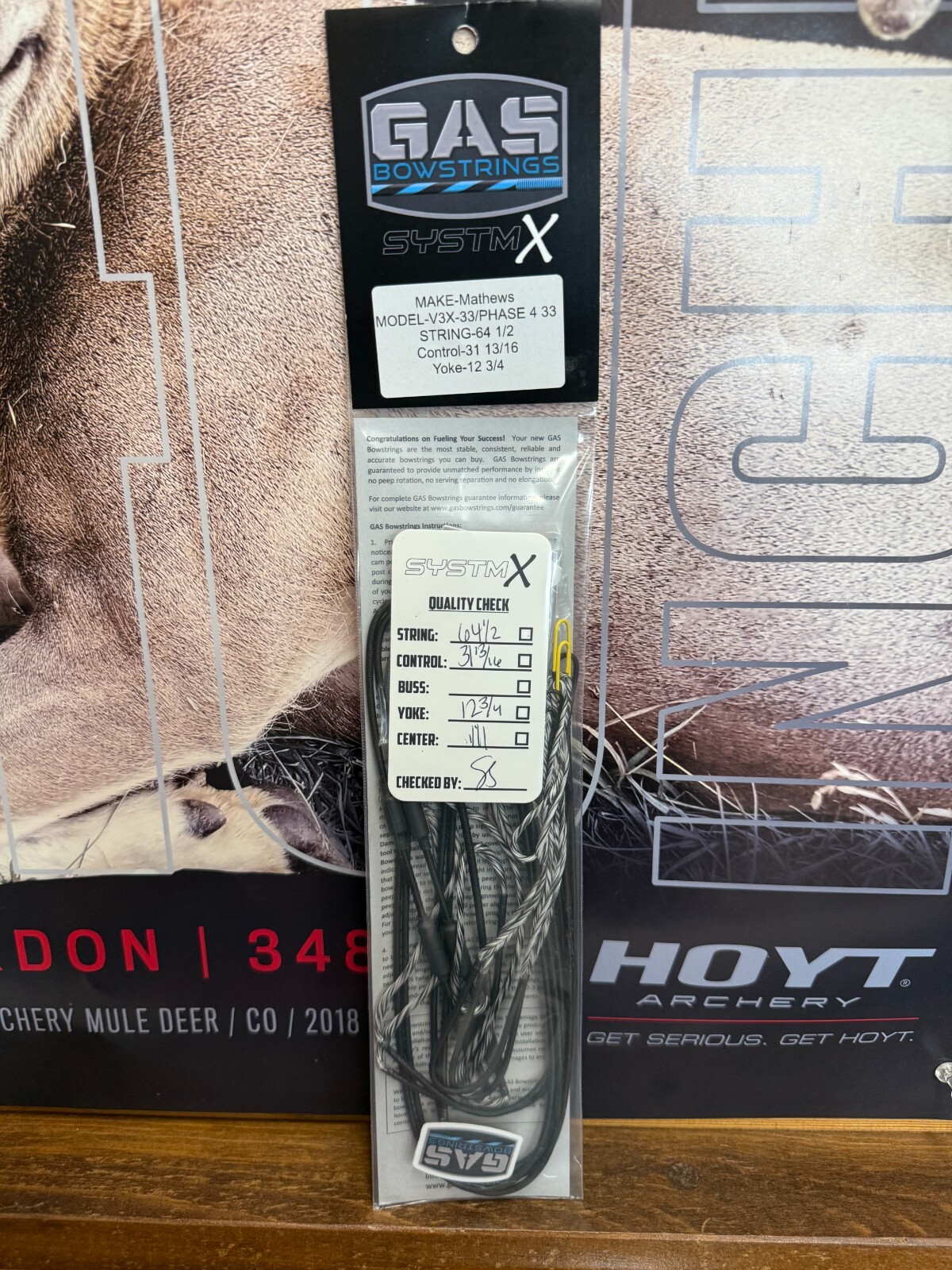 Gas Bowstrings Systm x Mathews V3X 33 PHASE 4 33 Bow string Set System SPEED