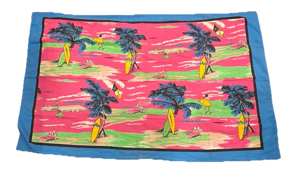 Vintage Tandem-Spectrix Blue Neon Pink Surfing Palm Tree Beach Panels Wall Art Vintage Tandem-Spectrix Blue Neon Pink Surfing Palm Tree Beach Panels Wall Art