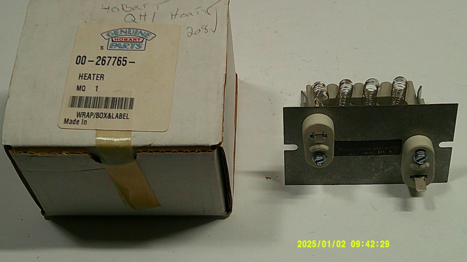 Hobart QH Heater P# 00-267765 Hobart QH Heater P# 00-267765