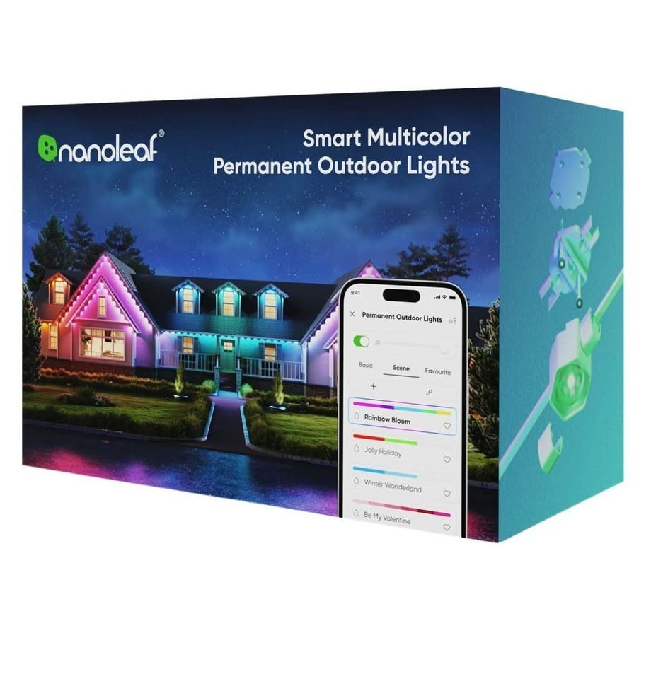Nanoleaf Smart Multicolor Permanent Outdoor Lights Smarter Starter Kit 100ft Nanoleaf Smart Multicolor Permanent Outdoor Lights Smarter Starter Kit 100ft