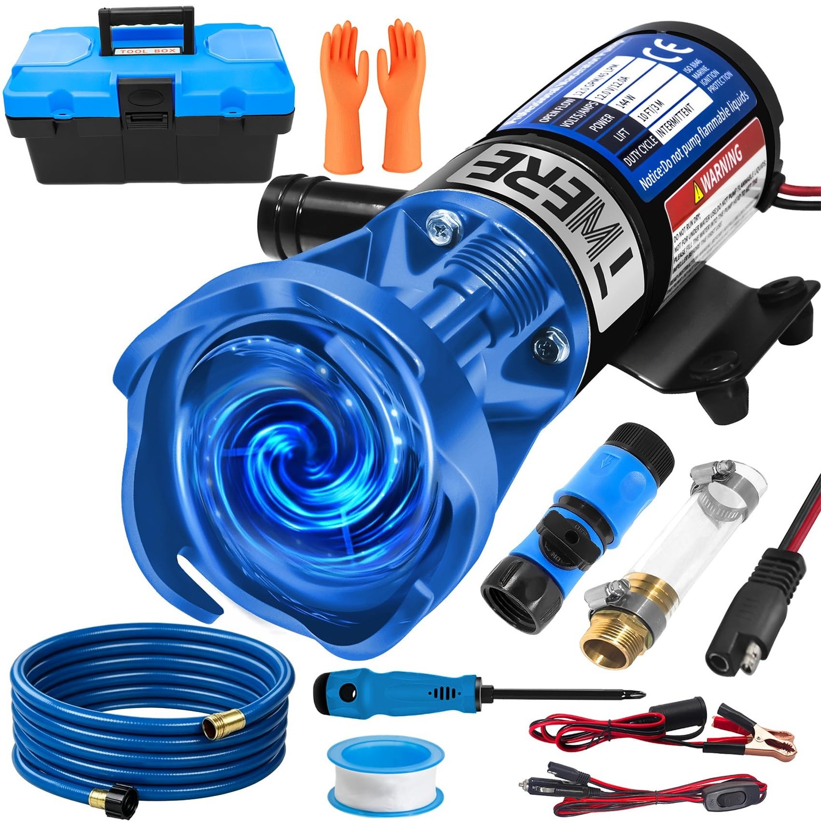 [Upgraded Version] RV Macerator Pump,12V 12GPM 4-Minute Quick Emptying Releas...