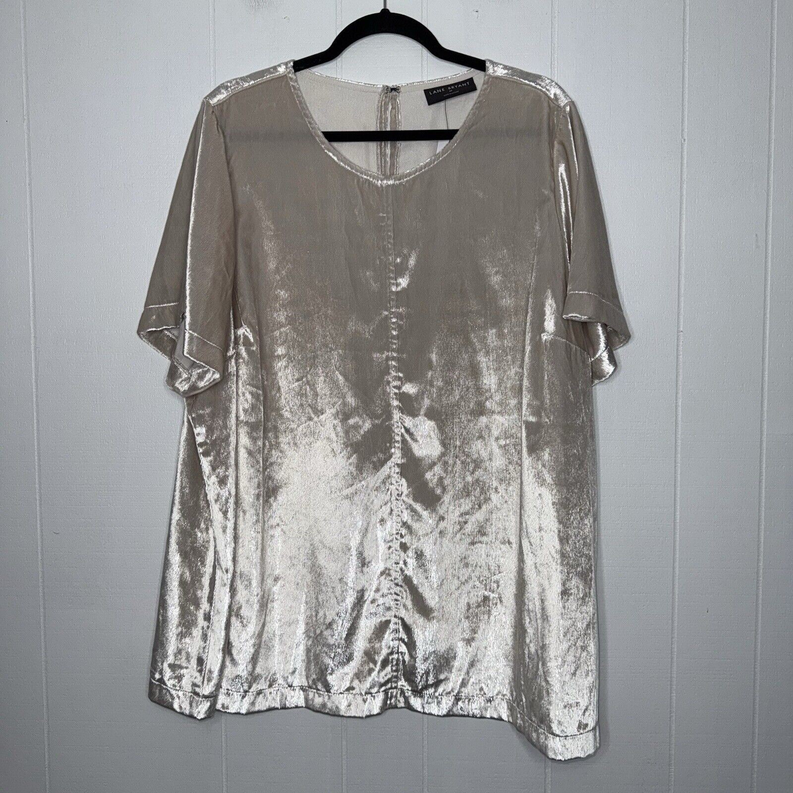Lane Bryant Women’s Lurex Boatneck Swing Top Shimmer Size 24 NWT Lane Bryant Women’s Lurex Boatneck Swing Top Shimmer Size 24 NWT