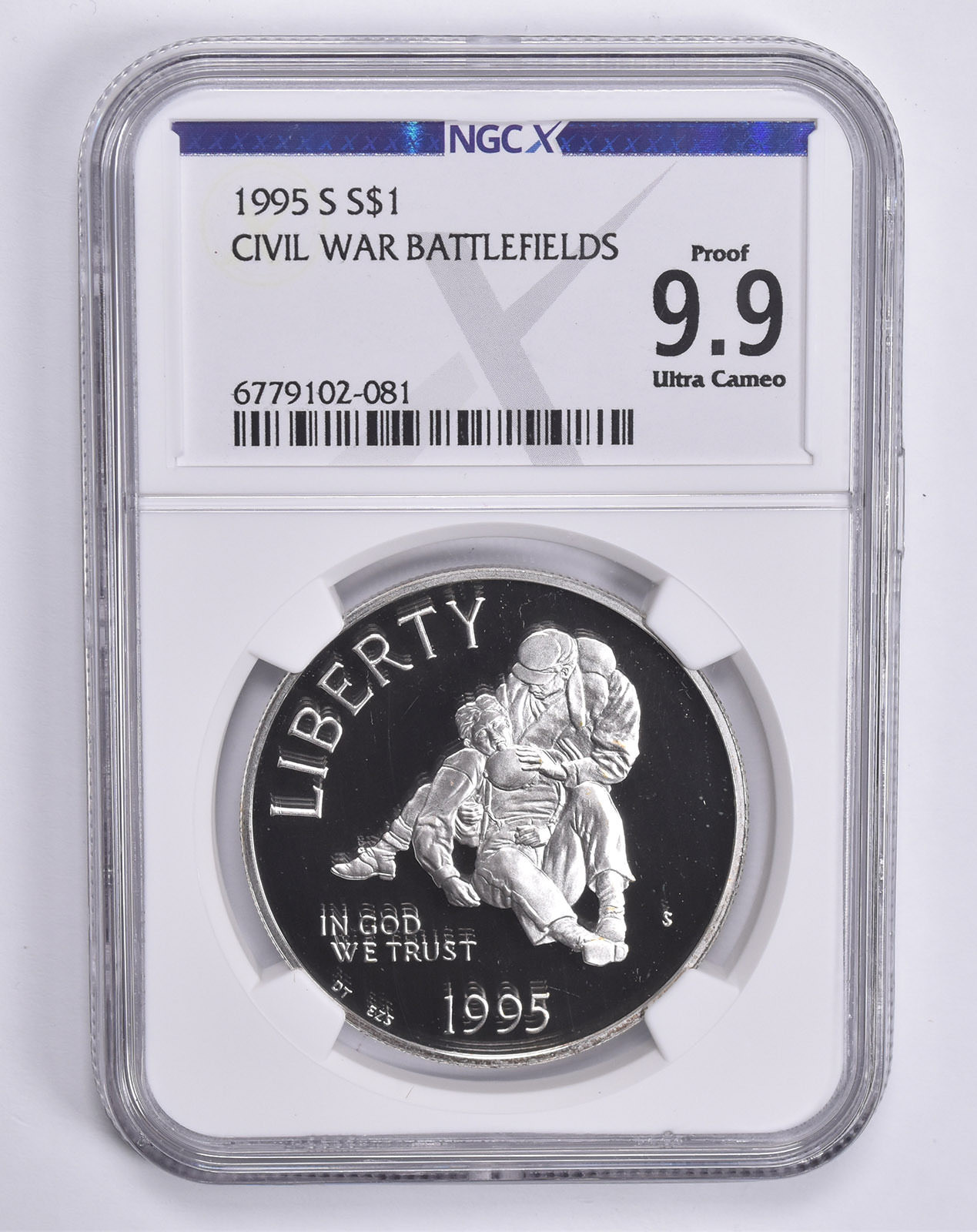 1995-S Civil War Commemorative Dollar Proof 9.9 UCAM NGC X NGCX