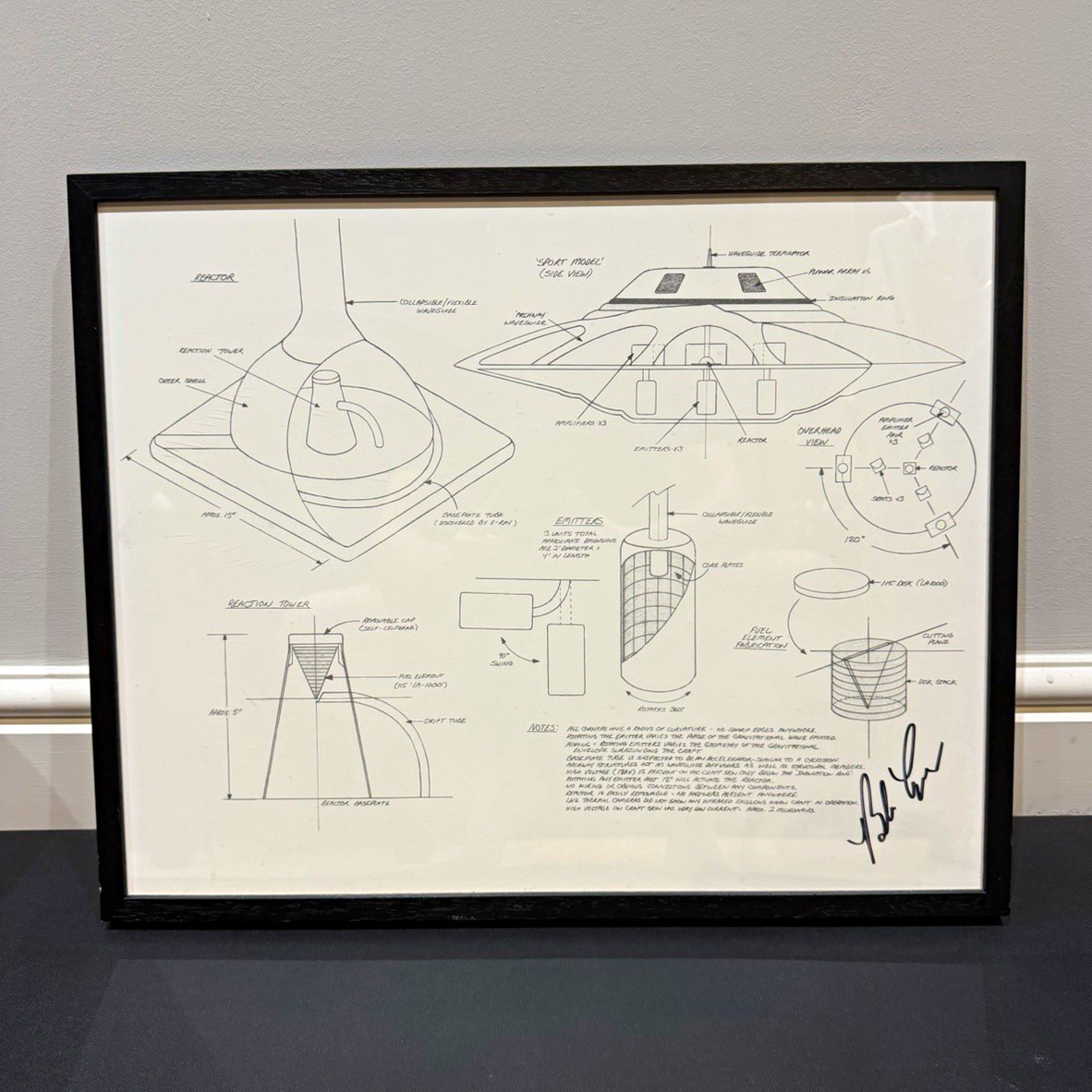 Bob Lazar Signed Autograph Area 51 Sport Model Sketch UFO Print Sold Out Bob Lazar Signed Autograph Area 51 Sport Model Sketch UFO Print Sold Out