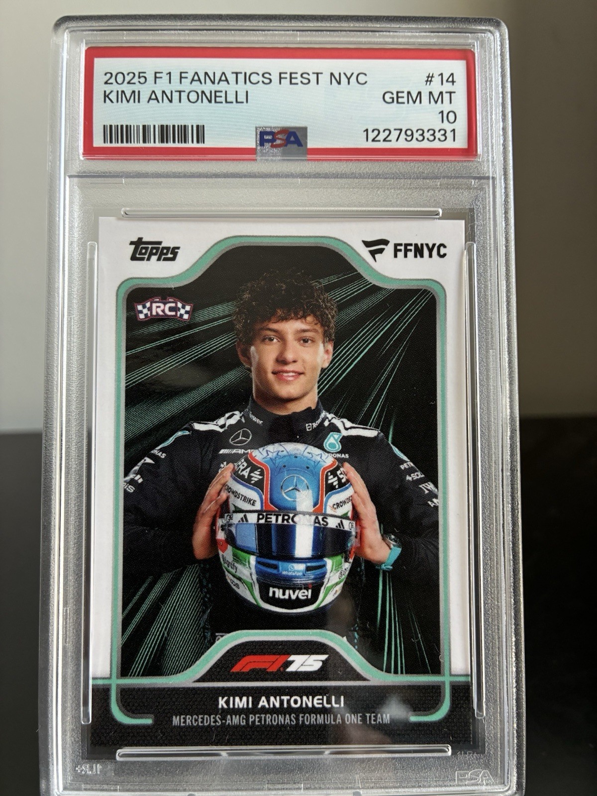 2025 Topps F1 Fanatics Fest NYC Kimi Antonelli #14 PSA 10 RC WDC Leader 2025 Topps F1 Fanatics Fest NYC Kimi Antonelli #14 PSA 10 RC WDC Leader