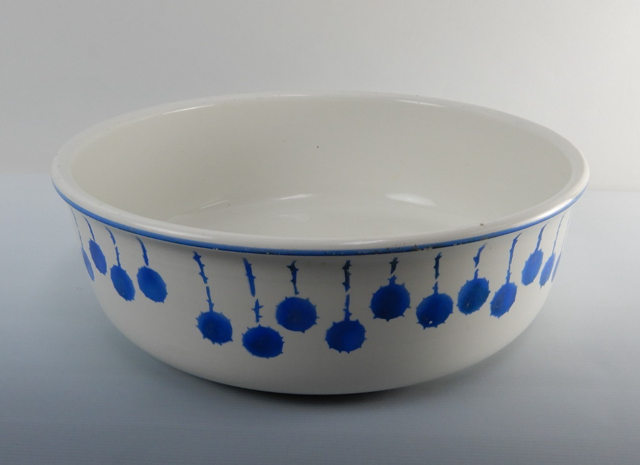Antique Imperiale et Royale Nimy Belgian Blue and White Large Basin Bowl 14\