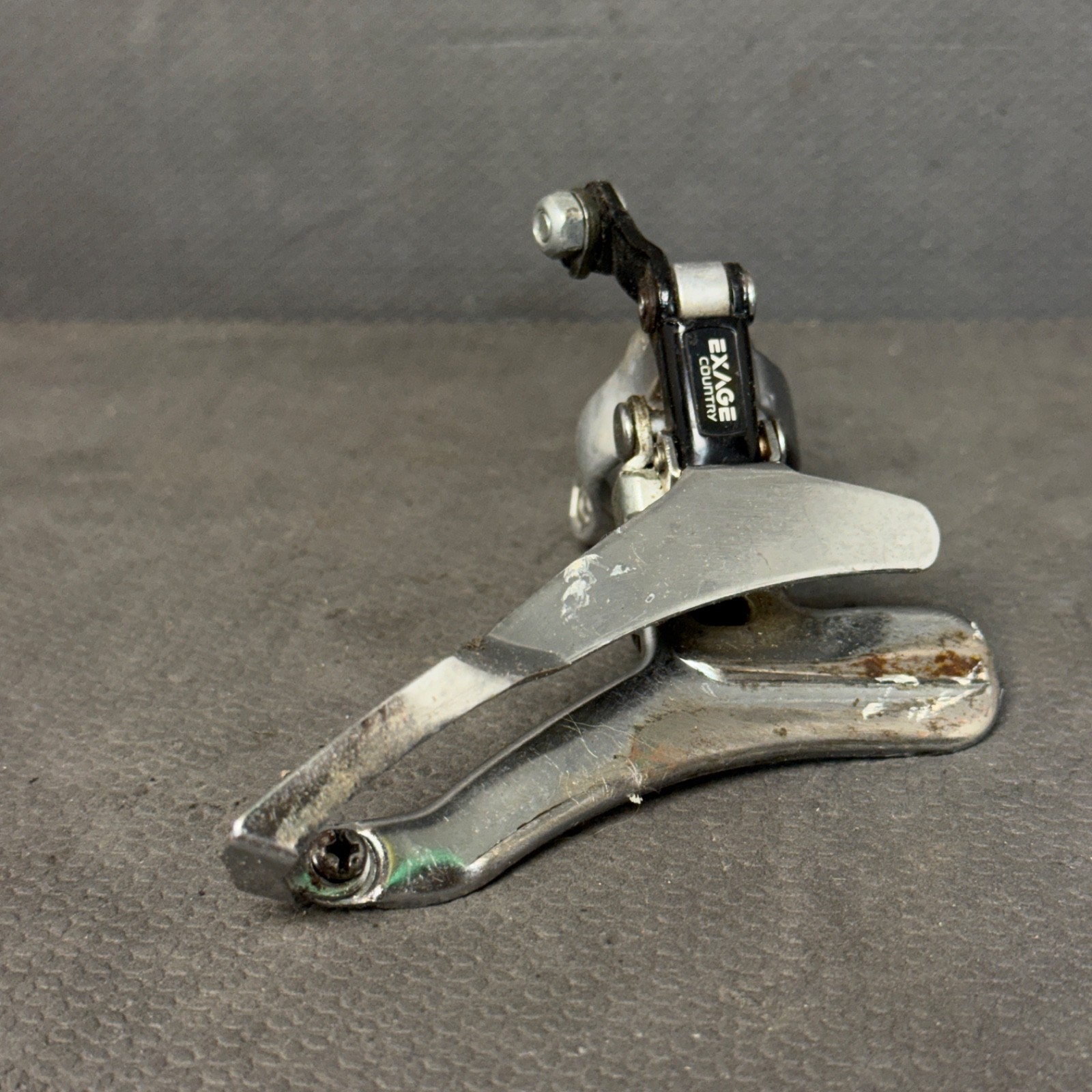 Vintage Shimano Exam Country FD-M250 Front Derailleur Steel Japan Silver 28.6 mm