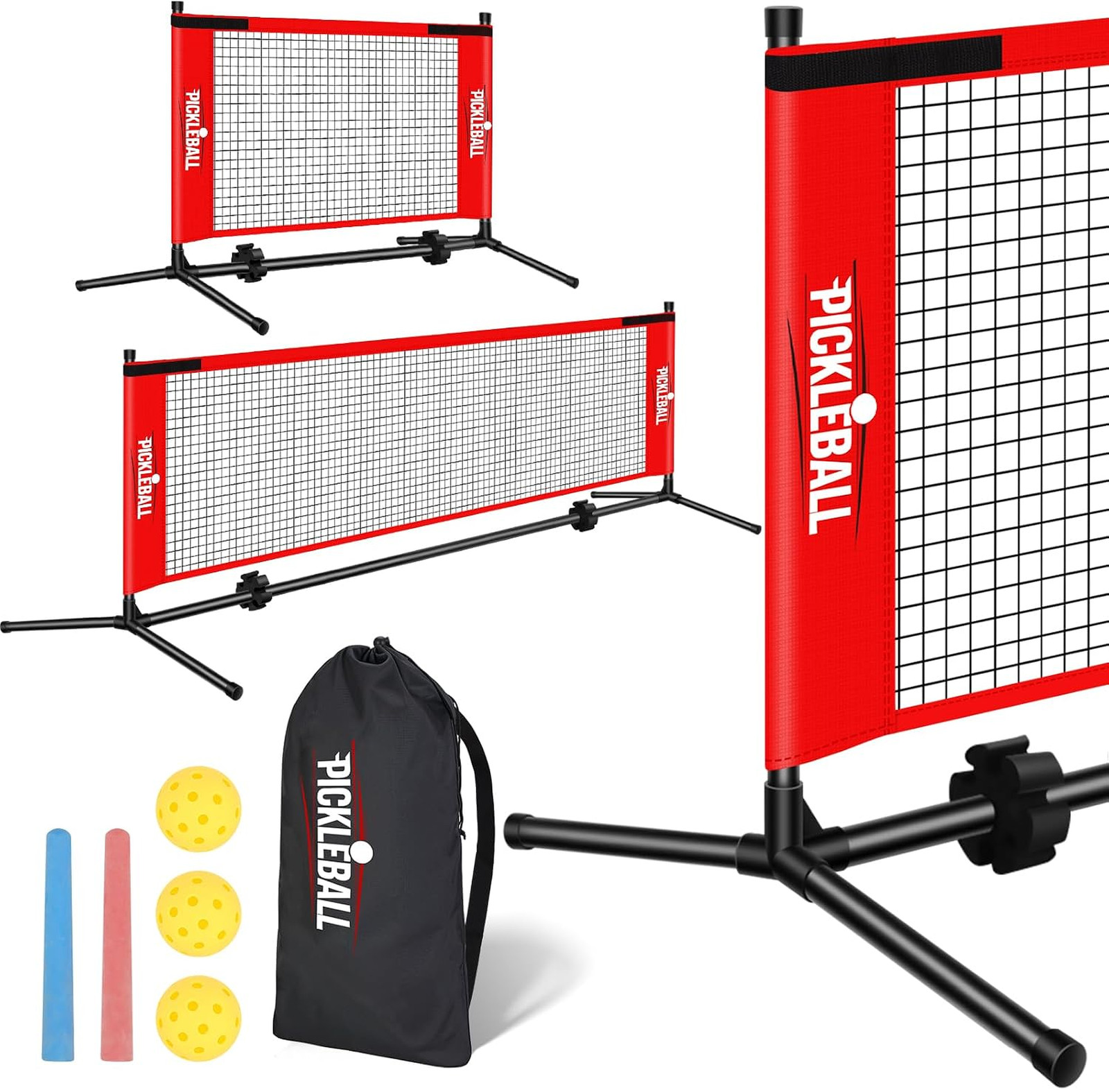 Portable Mini Pickleball Net with 2 Nets, 5ft & 10ft