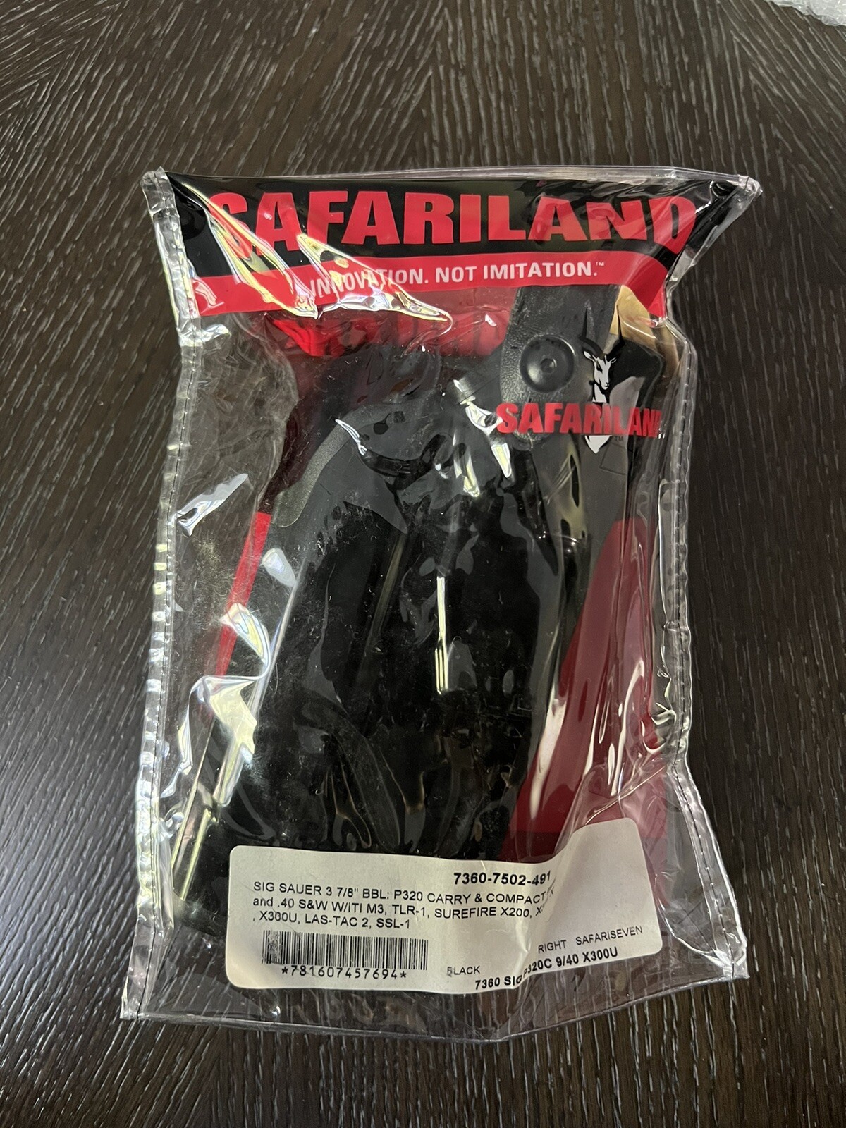 Safariland 7360 ALS/SLS Levl-3 BLK RH Duty Holster SIG P320 COMPACT 9/40 + LIGHT