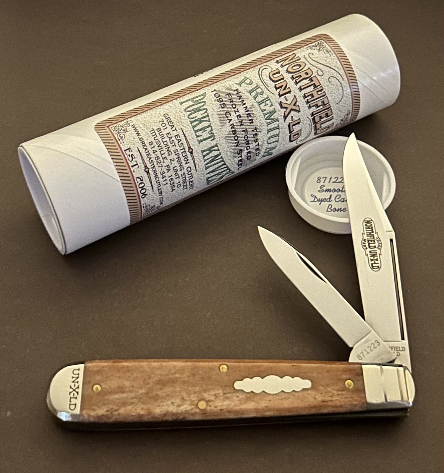 🔥 GEC Great Eastern Cutlery 871223 Smooth Dyed Bone Pocket Knife 87 🔥 GEC Great Eastern Cutlery 871223 Smooth Dyed Bone Pocket Knife 87