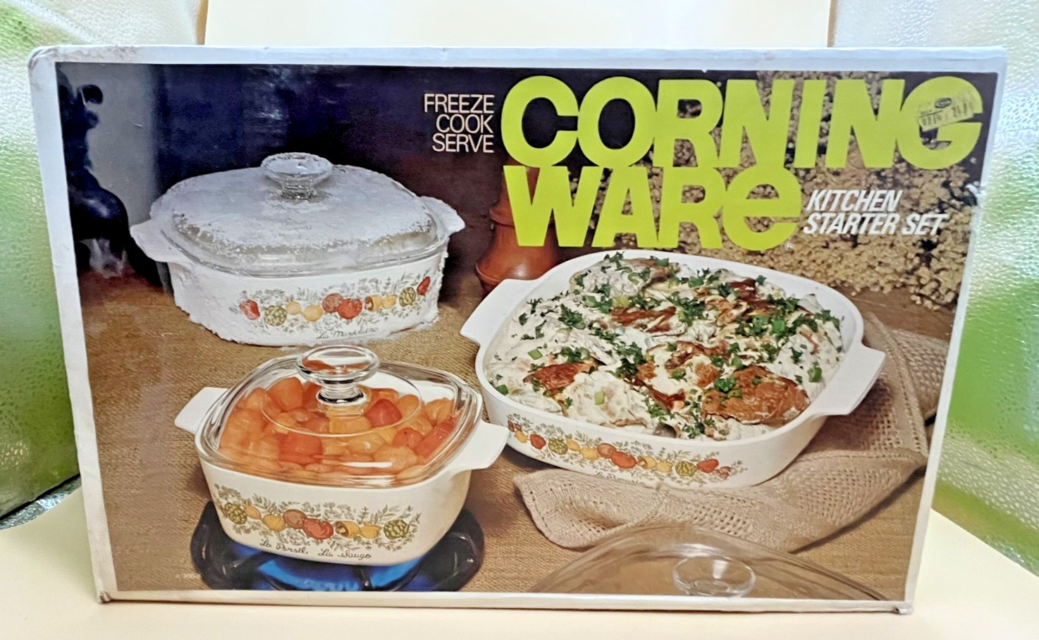 Corning Ware A-300-8 Spice O Life Kitchen Starter Set New in Box 6 Piece