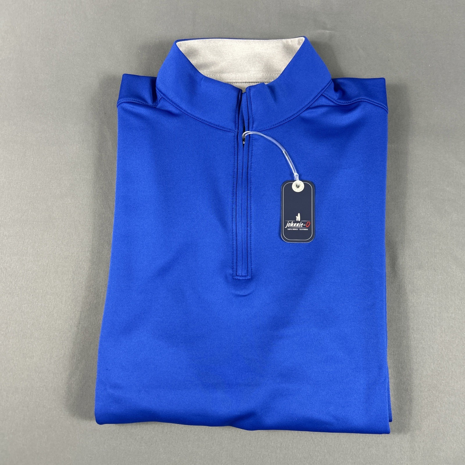 Johnnie-O Golf Pullover Diaz 1/4 Zip Medium Blue Polyester Spandex NWT MSRP $118 Johnnie-O Golf Pullover Diaz 1/4 Zip Medium Blue Polyester Spandex NWT MSRP $118