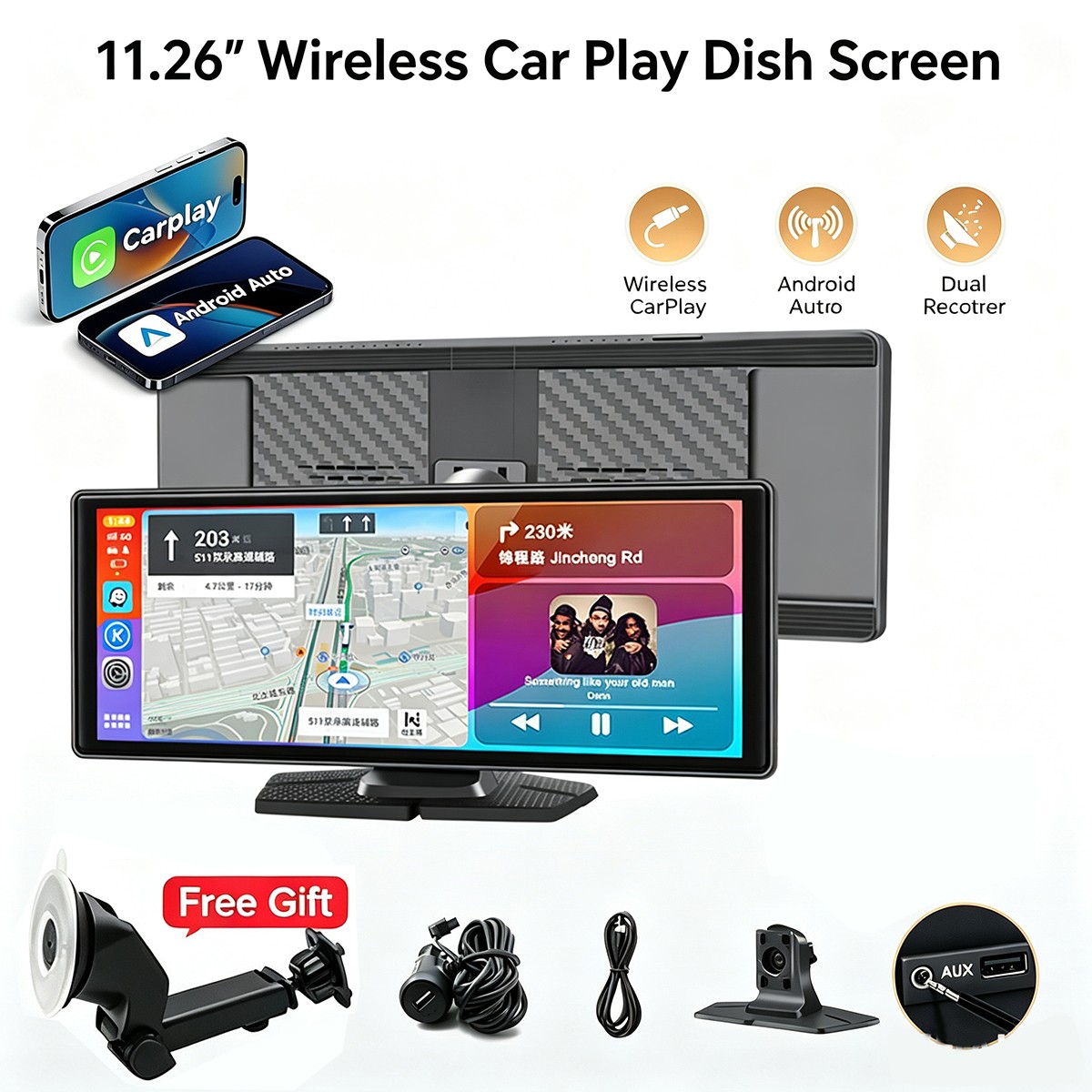 10.26 Inch IPS Touch Screen Car Portable Apple CarPlay Tablet Android Auto Radio 10.26 Inch IPS Touch Screen Car Portable Apple CarPlay Tablet Android Auto Radio